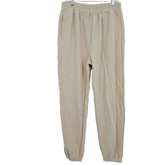Naked Wardrobe Womans size XL Make You Sweat Oversized Sweatpants in Nude NWOT - Picture 1 of 8